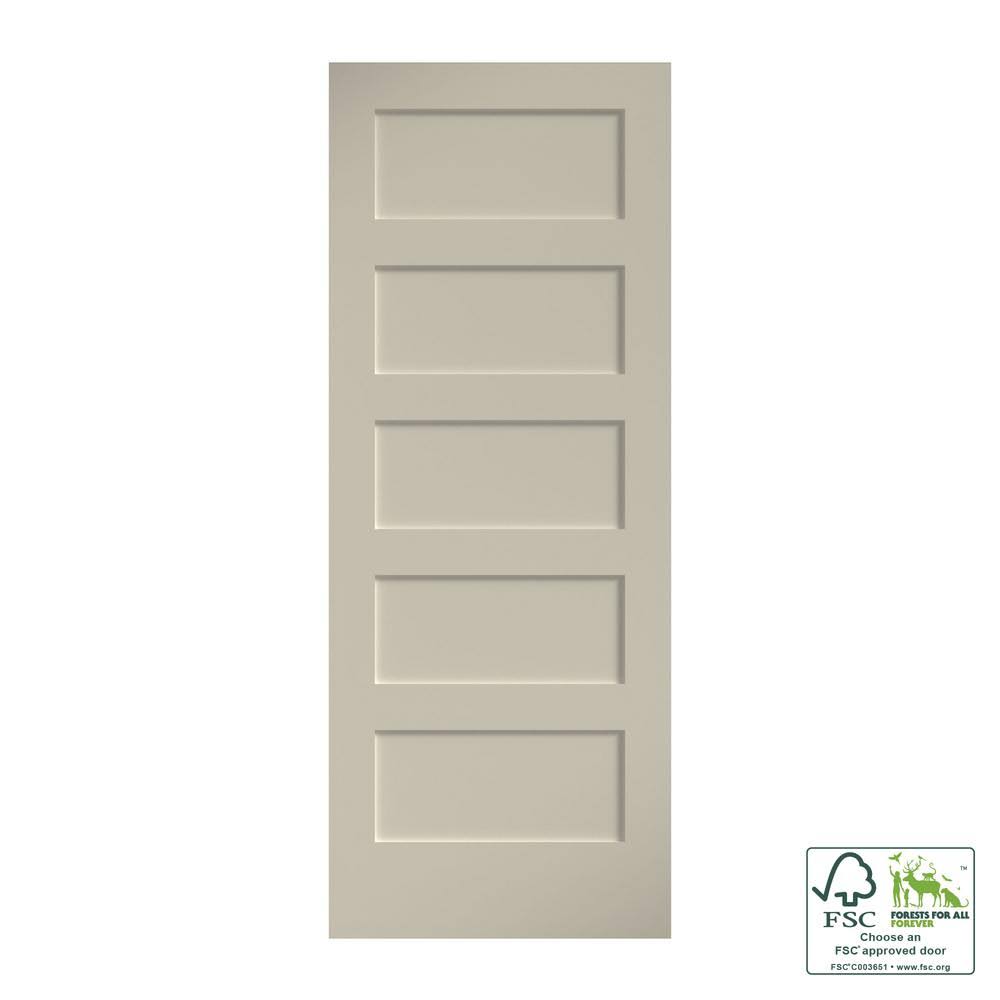 Paneled Wood Primed Shaker Standard Door 28x22 x 80x22 Q7918
