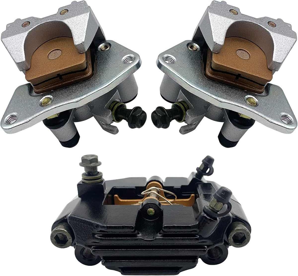 Front Left Right & Rear Brake Calipers for Yamaha Grizzly 660 YFM660 F 2002-2008 M622