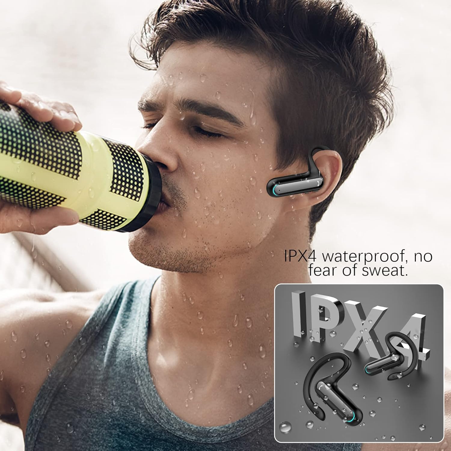 Open Ear Wireless Earbuds with Charging Case, Bluetooth 5.2, Pack of 2 O98774