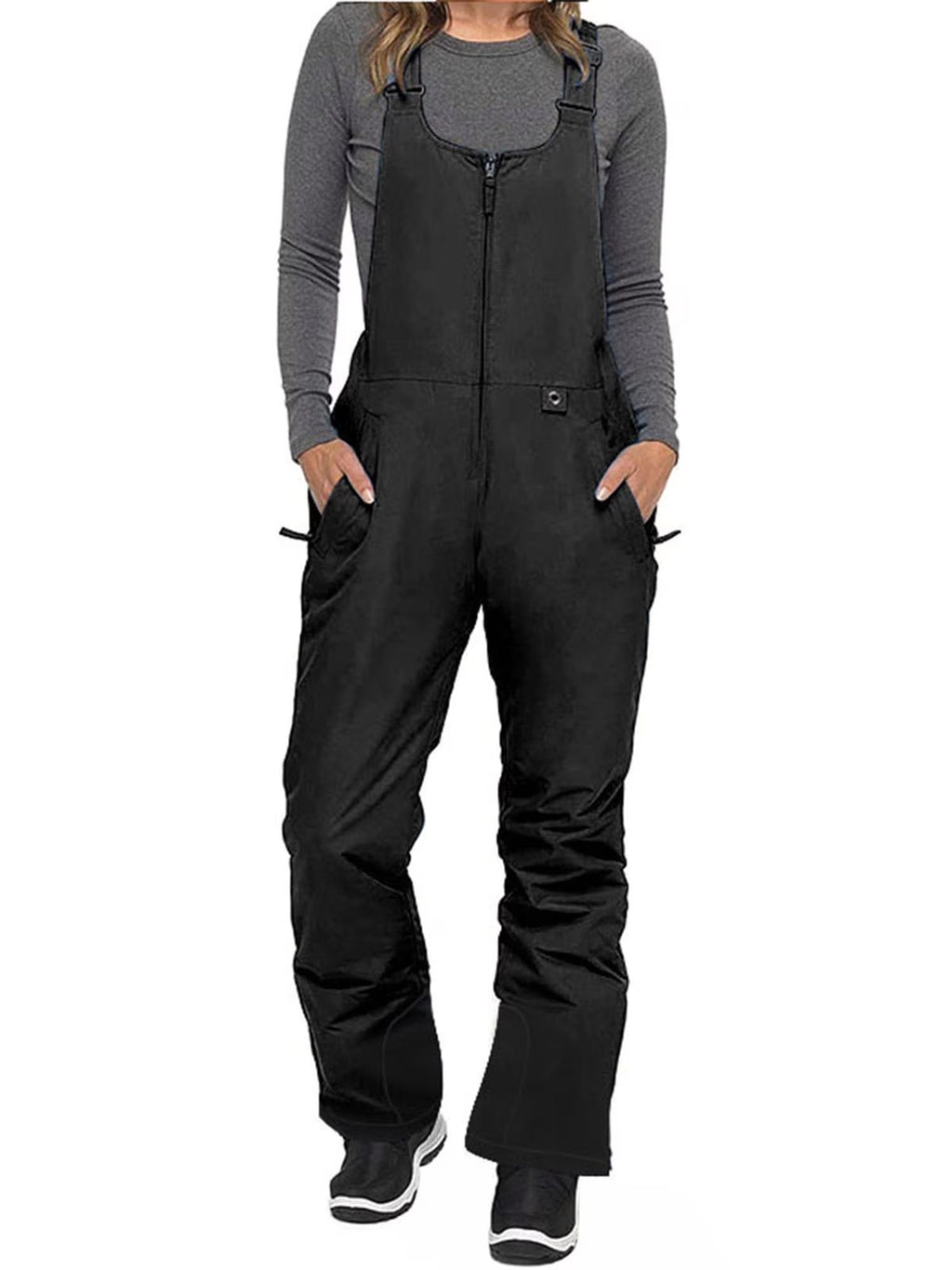Sleeveless Ski Overalls with Side Pocket W588