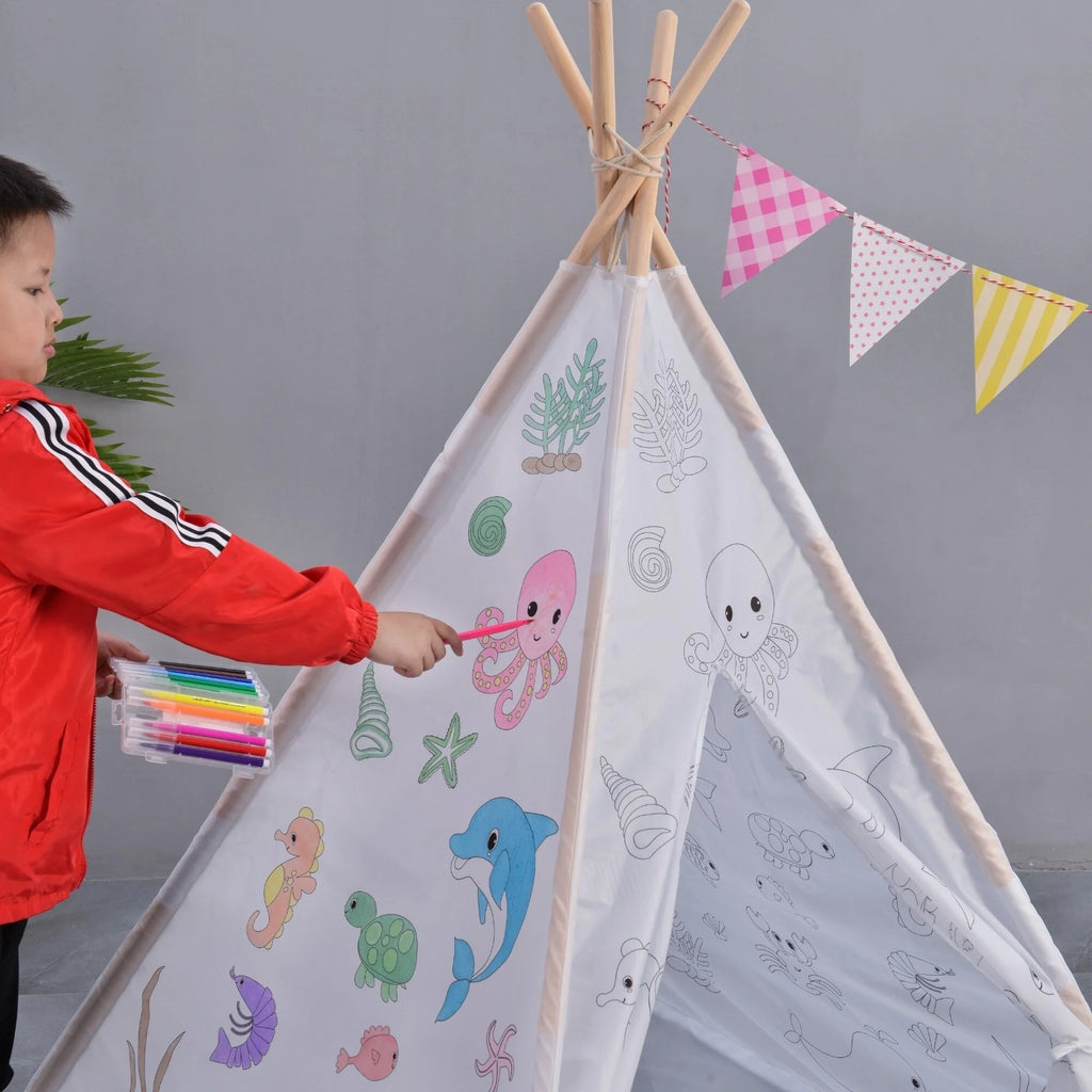 Paintable Teepee Play Tent B8612