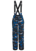 Boys Camo Distress Blue Print Black Pants S6500