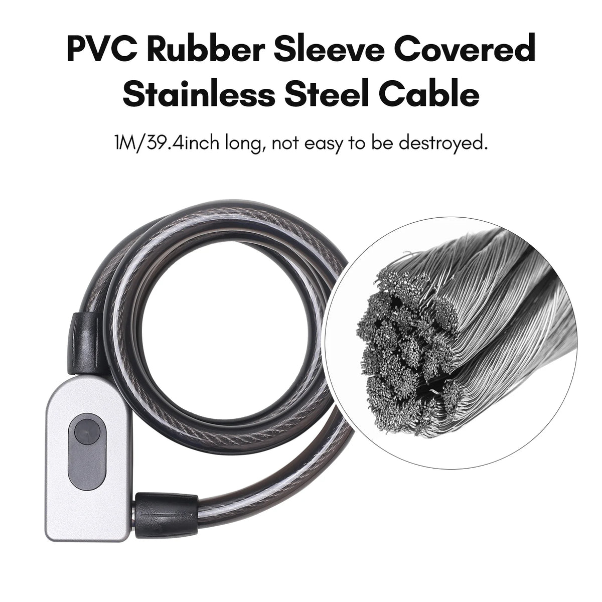 Anti-theft Bike Lock Cable Combination Bicycle Lock Keyless Bicycle Cable Lock IP66 Waterproof S801