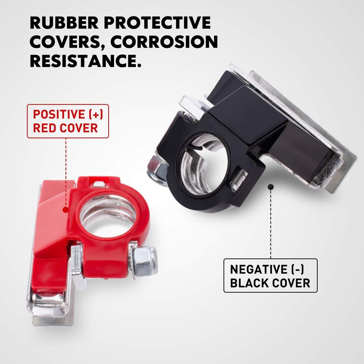 Top Post Battery Terminal Connectors with 3 Way, Copper Plate, Pack of 2 F229