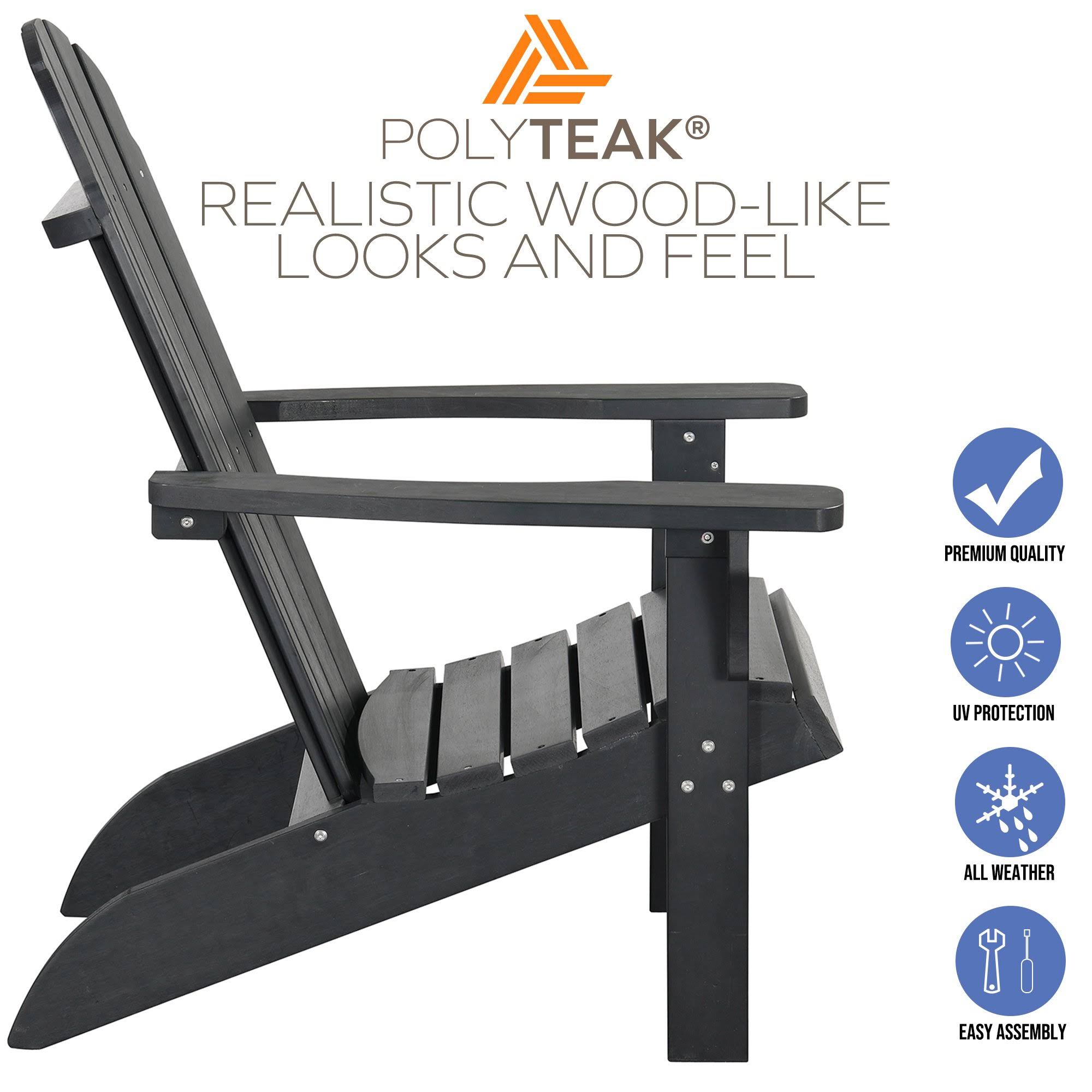 Brown Poly Faux Wood Adirondack Chair J64274