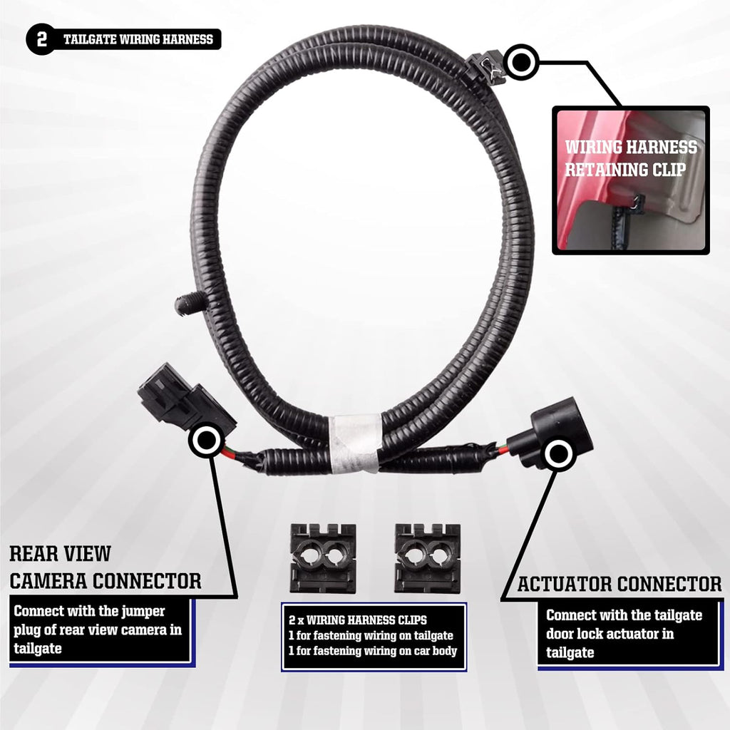Power Tailgate Lock with Wiring Harness for Toyota Tacoma E7863