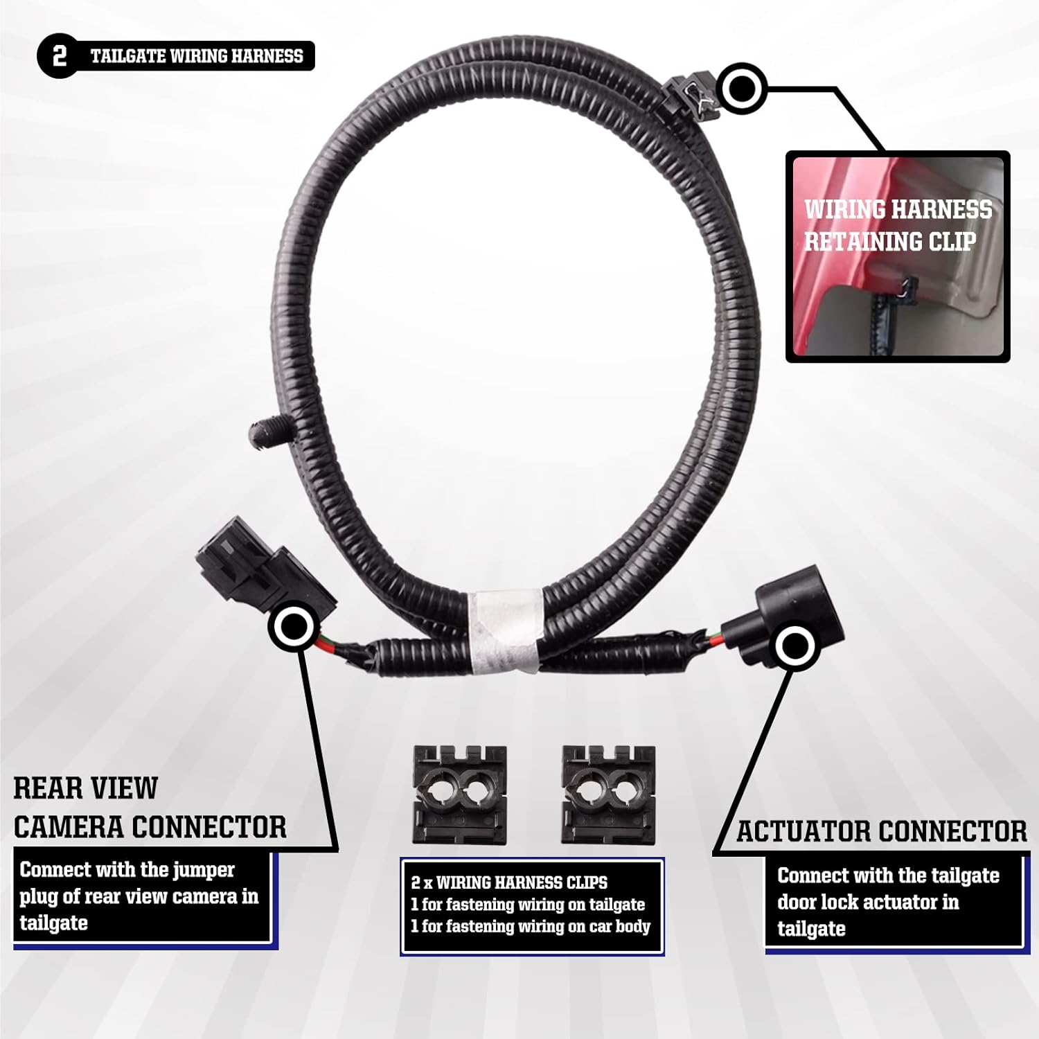 Power Tailgate Lock with Wiring Harness for Toyota Tacoma E7863