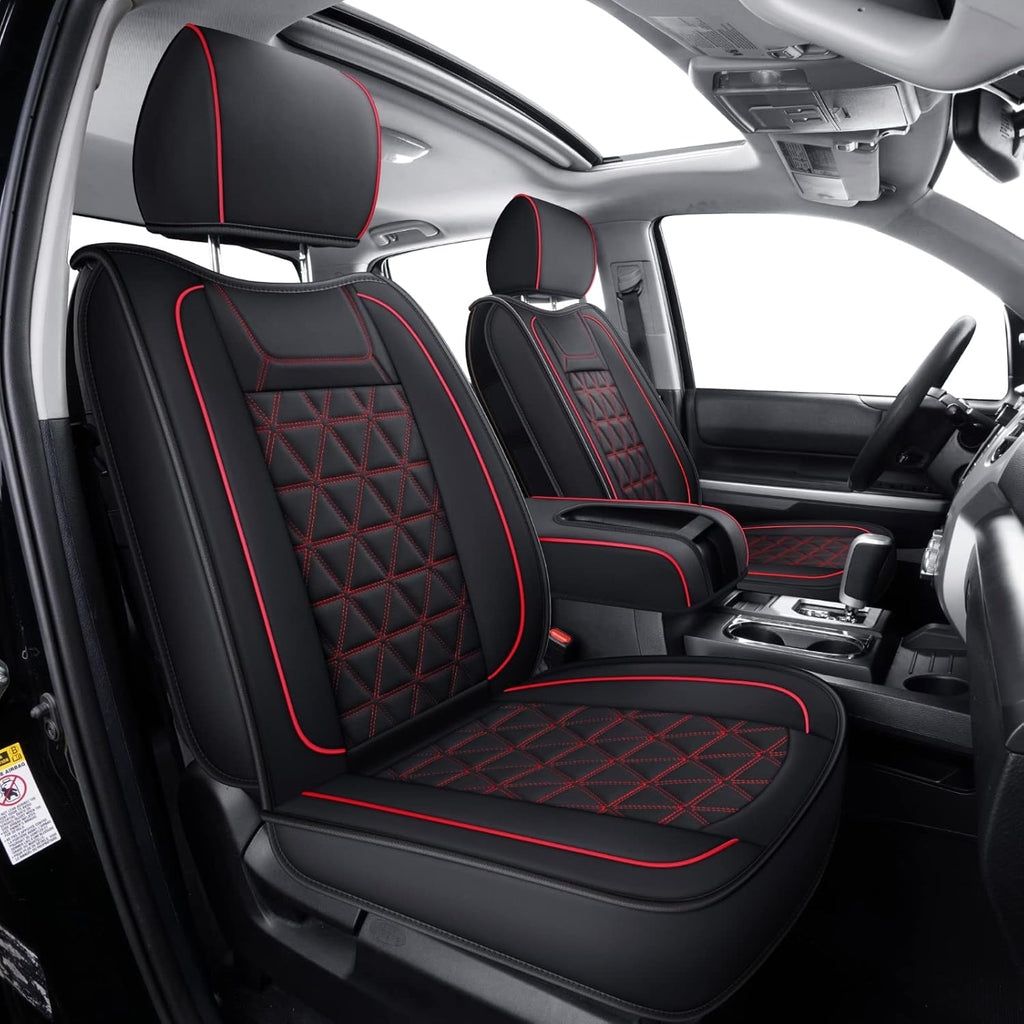 Brown Waterproof Faux Leather Full Set Seat Covers Q33898