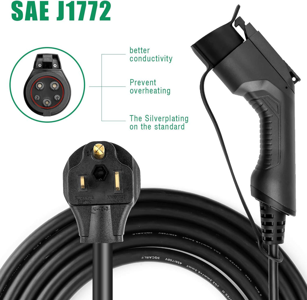 32A Level 2 EV Charger Station with 20ft Cable B65371