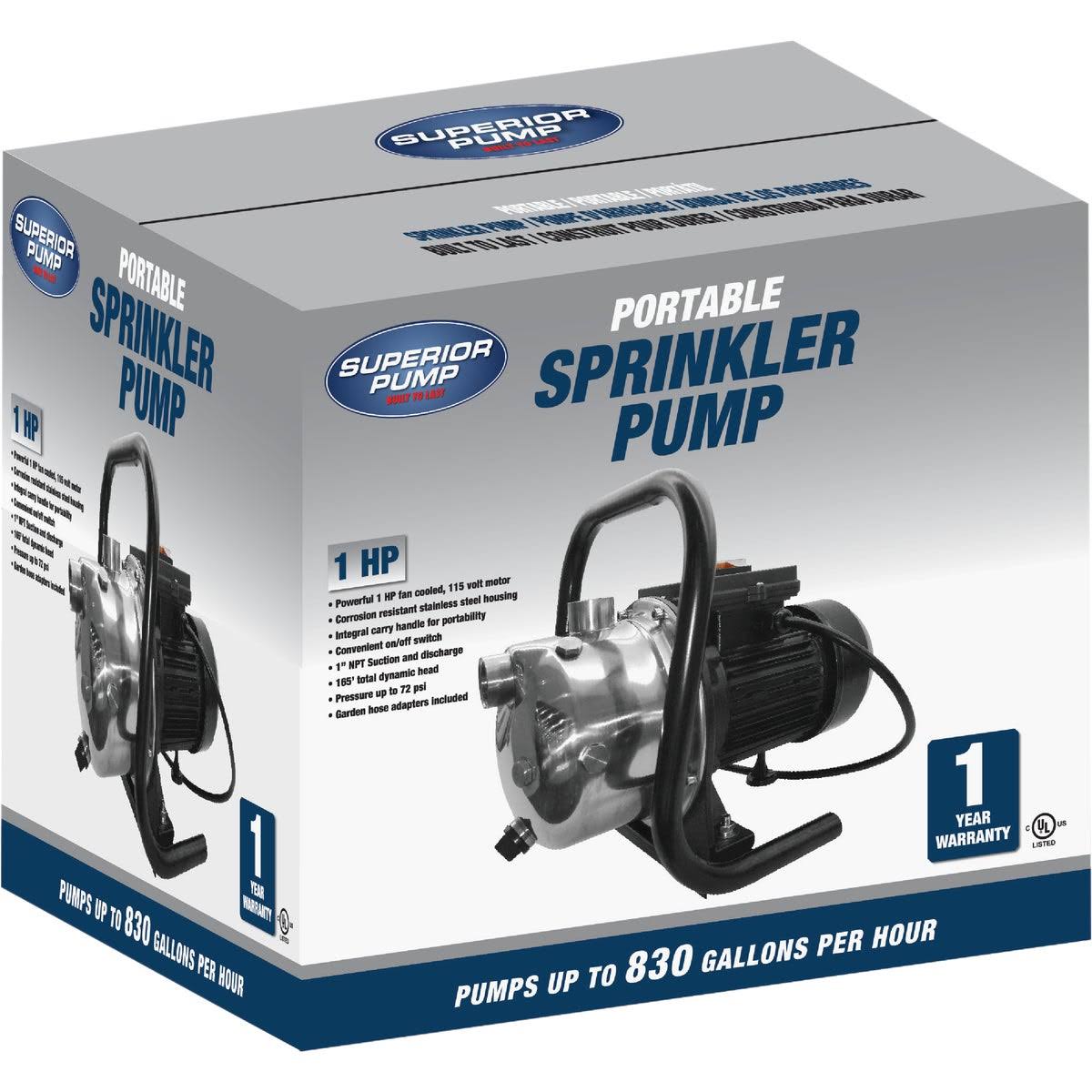 1 HP Portable Sprinkler Pump S8051