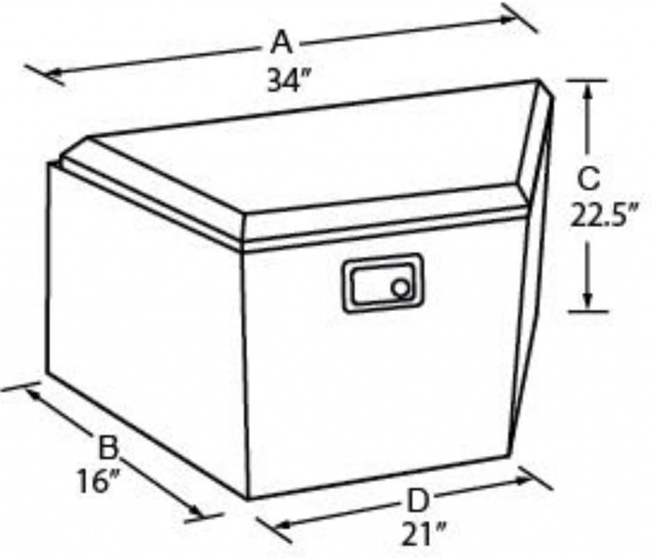 Black Aluminum Trailer Tongue Storage Box K805044