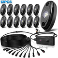 12Pods LED Rock Lights Kit with Switch Wire Harness G760