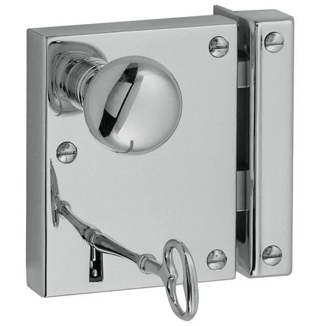 Small Vertical Rim Lock, Polished Chrome F91117
