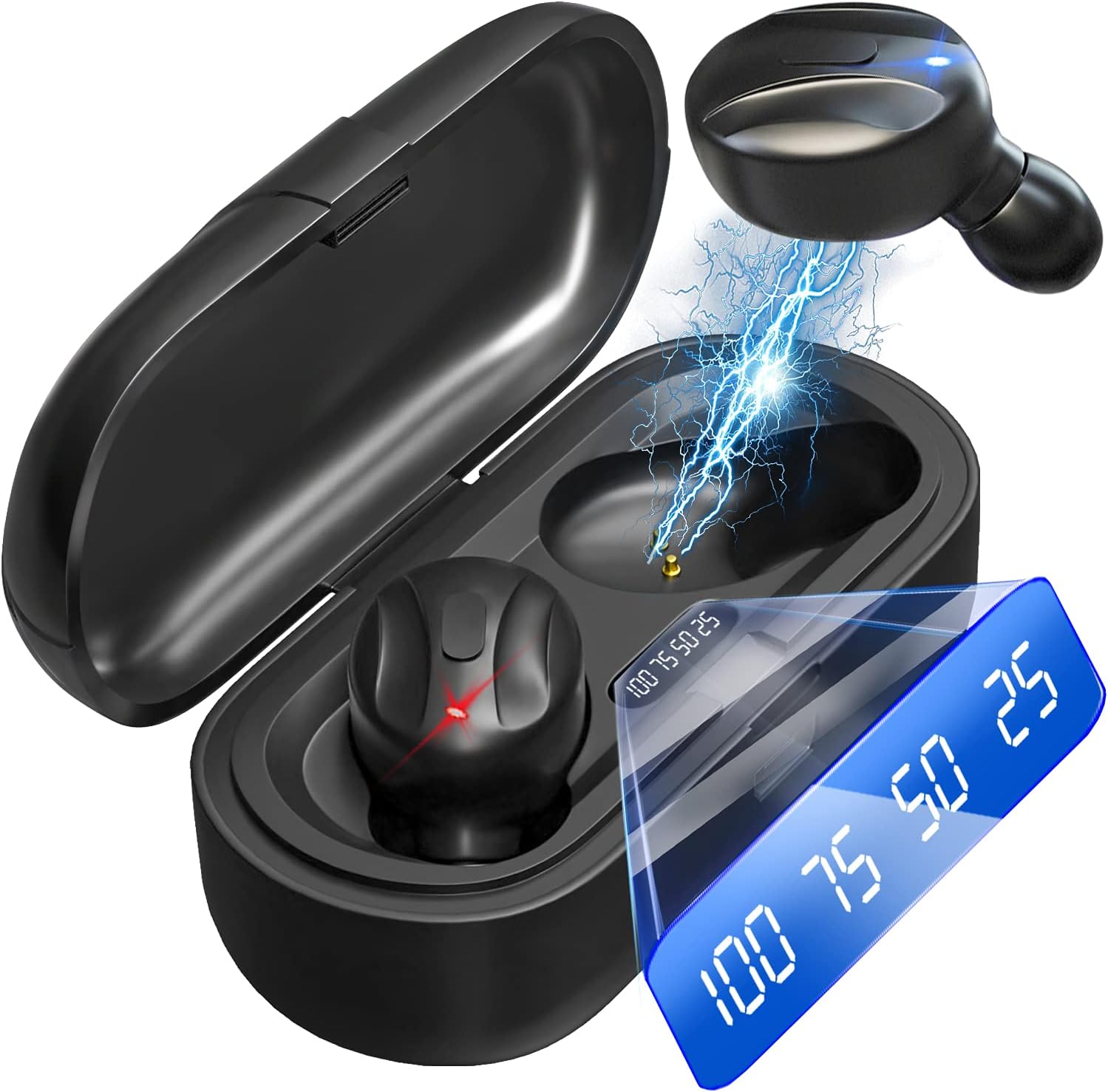 Wireless Earbuds Bluetooth 5.0 with Charging Case and Mic, Pack of 2 U34391