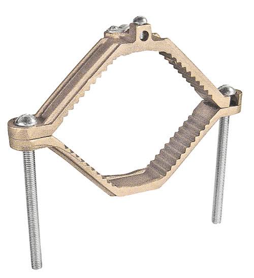 Bronze Ground Clamp for Armored Ground Cable and Pipe Size 4-1/2 to 6 inch K95472