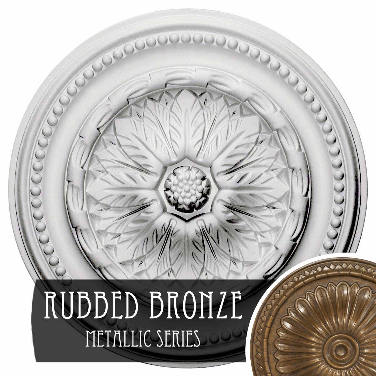 15 3/4x22OD x 1 7/8x22P Ceiling Medallion (Rubbed Bronze) E75615