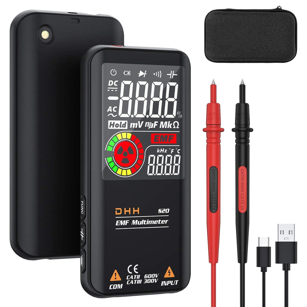 Rechargeable Smart Multimeter with EMF Detector, Pack of 2 I3615