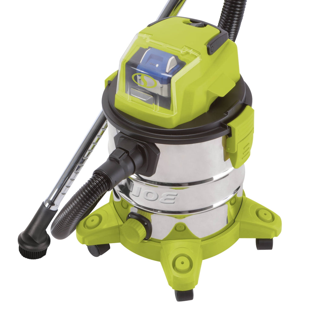 24-Volt Cordless Portable Stainless Steel Wet/Dry Vacuum Kit, 5.2 gal F971319
