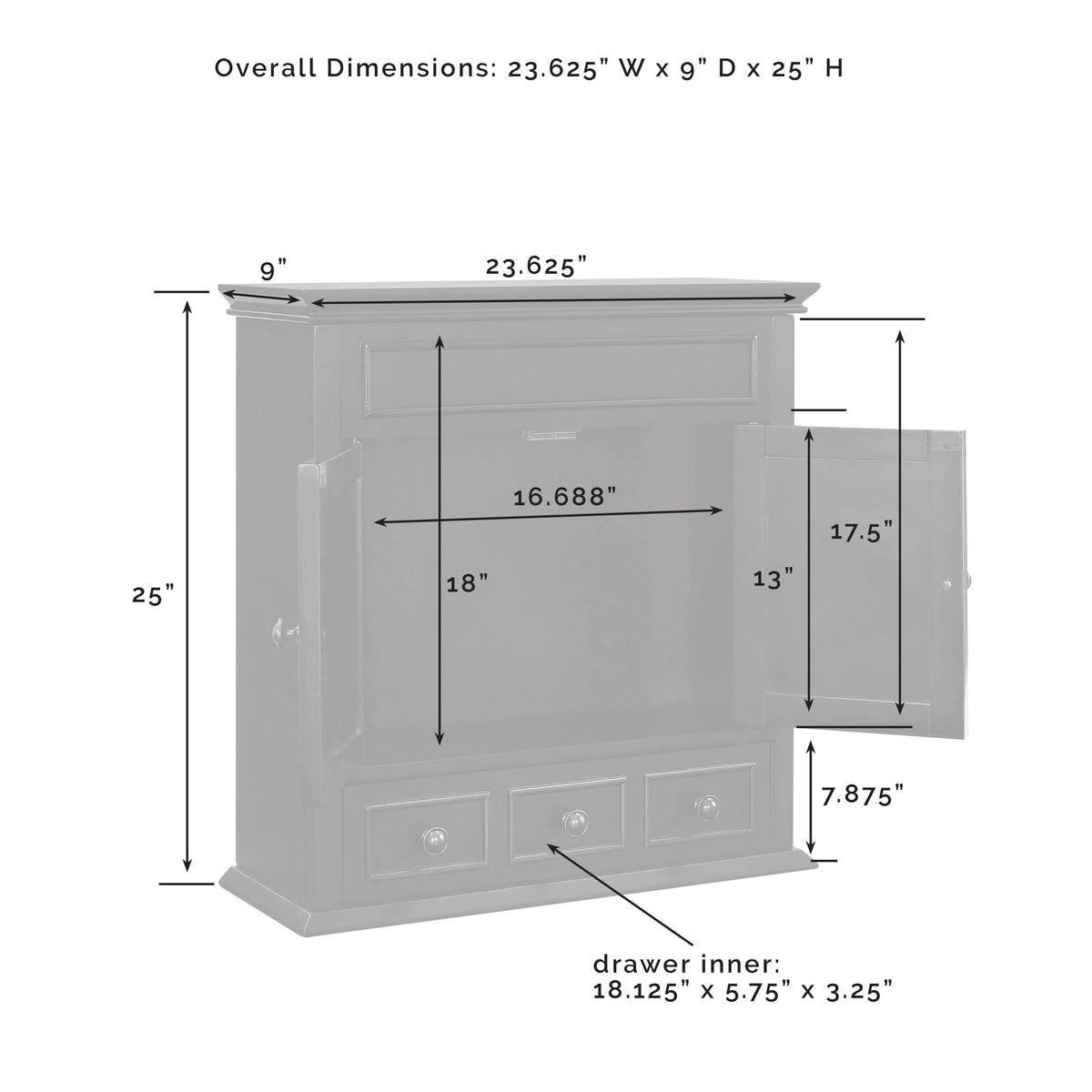 Gray Wall Cabinet T4120