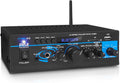 2X40W Bluetooth Power Amplifier System with RCA, USB, AUX, Headphone, Mic Input Q696