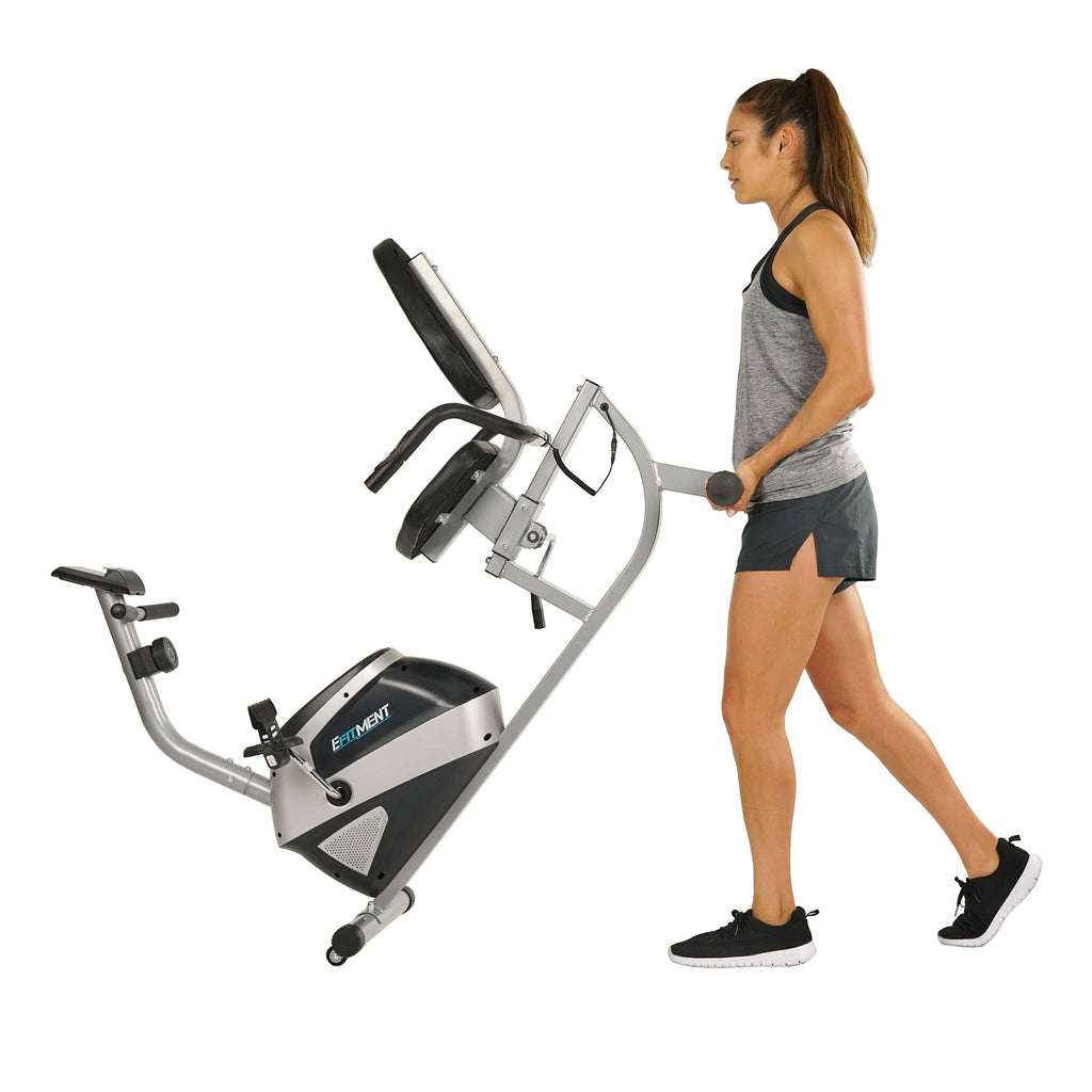 Magnetic Recumbent Exercise Bike with LCD Monitor B83913
