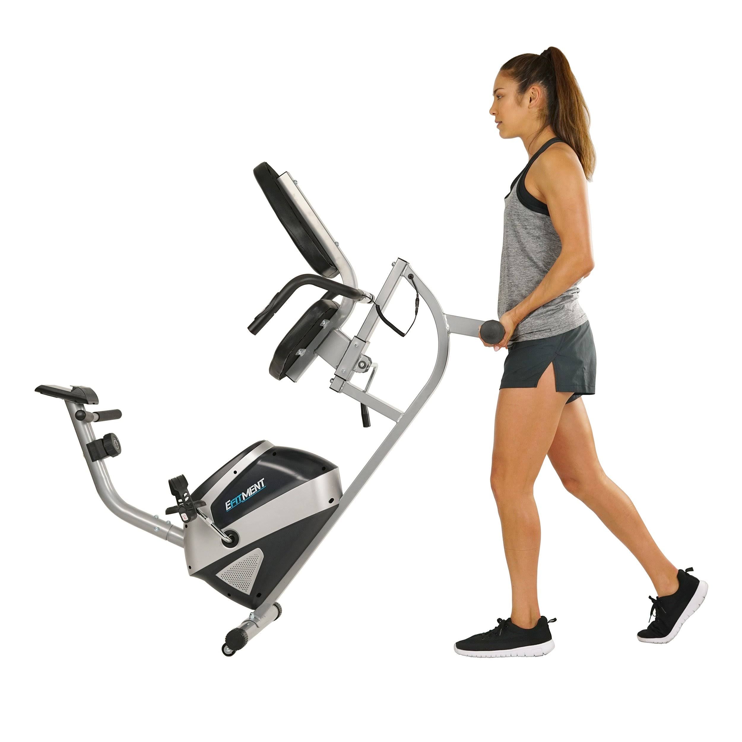 Magnetic Recumbent Exercise Bike with LCD Monitor B83913