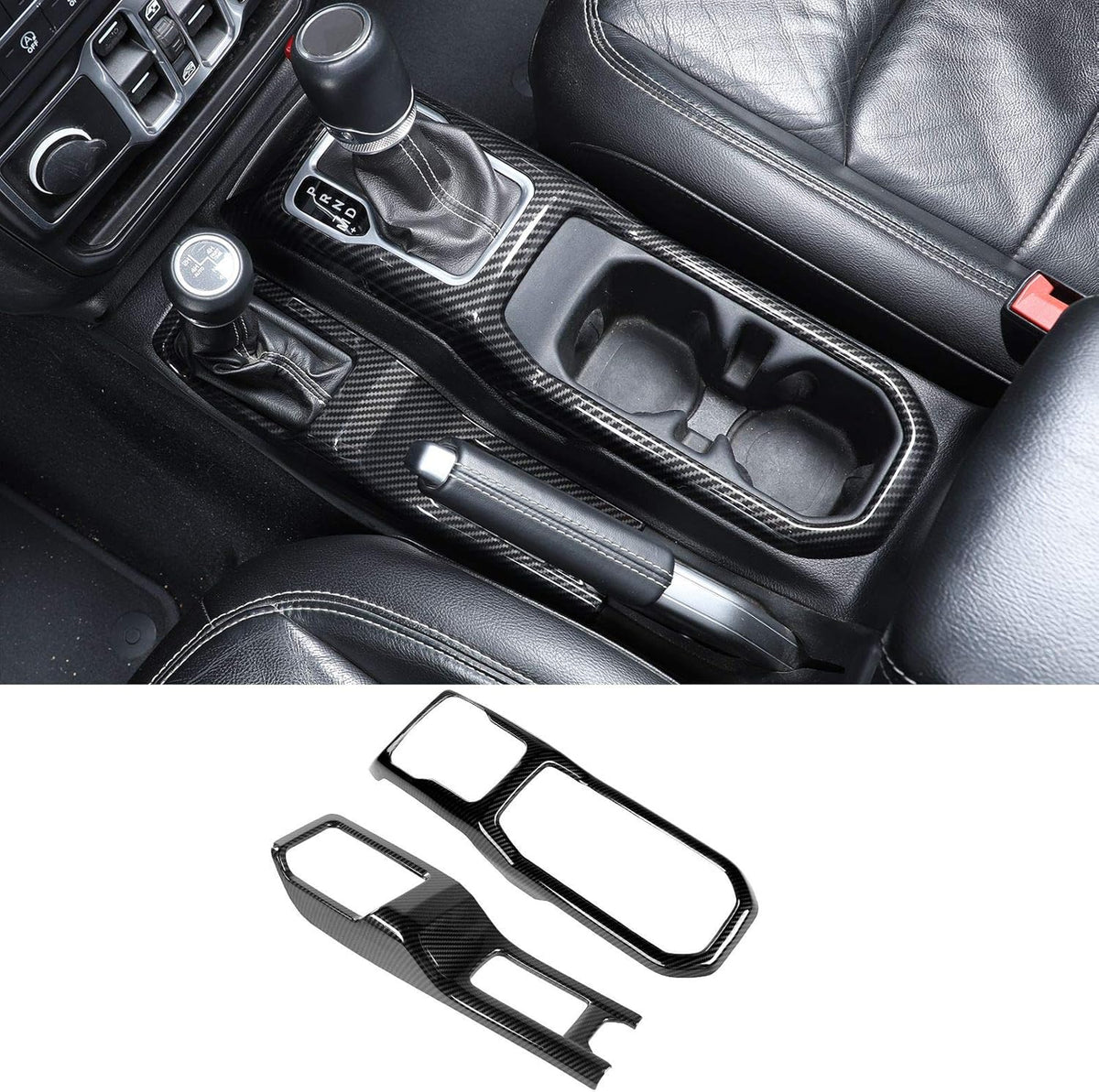 Red Four-Wheel Drive Gear Shift Panel Cover Trim Pack of 2 Z8300