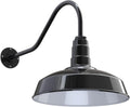 Black Outdoor Barn Light with 16 Dome and 16 Gooseneck T527403