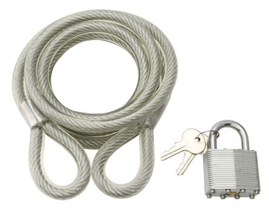 Cable Lock 72" x 10mm Clear Bike Lock B556