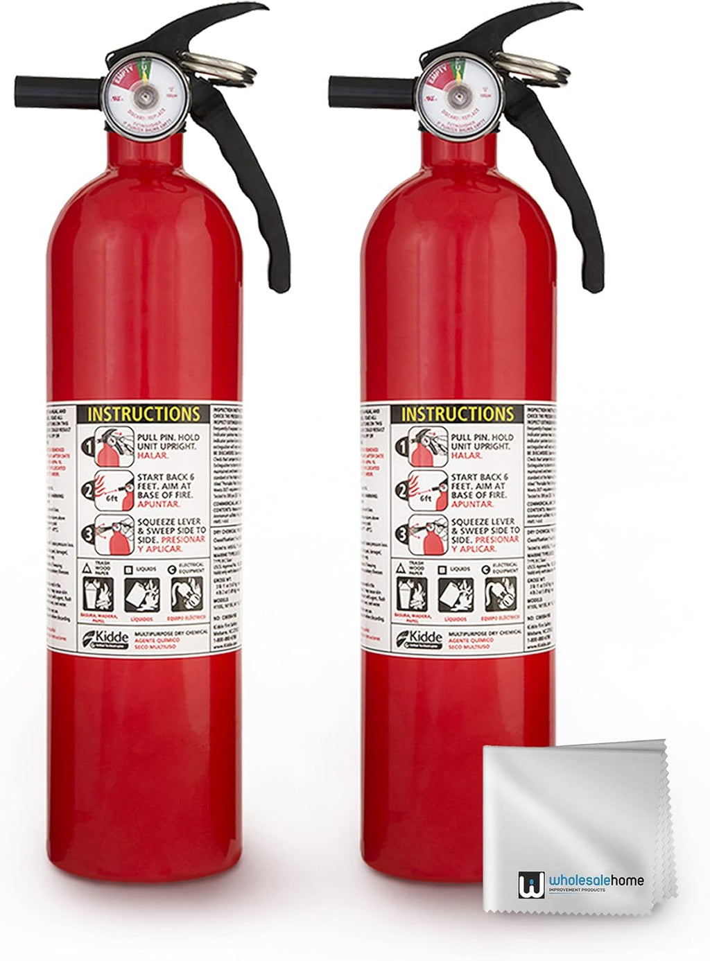 2 Pack Red Multipurpose Fire Extinguishers O926