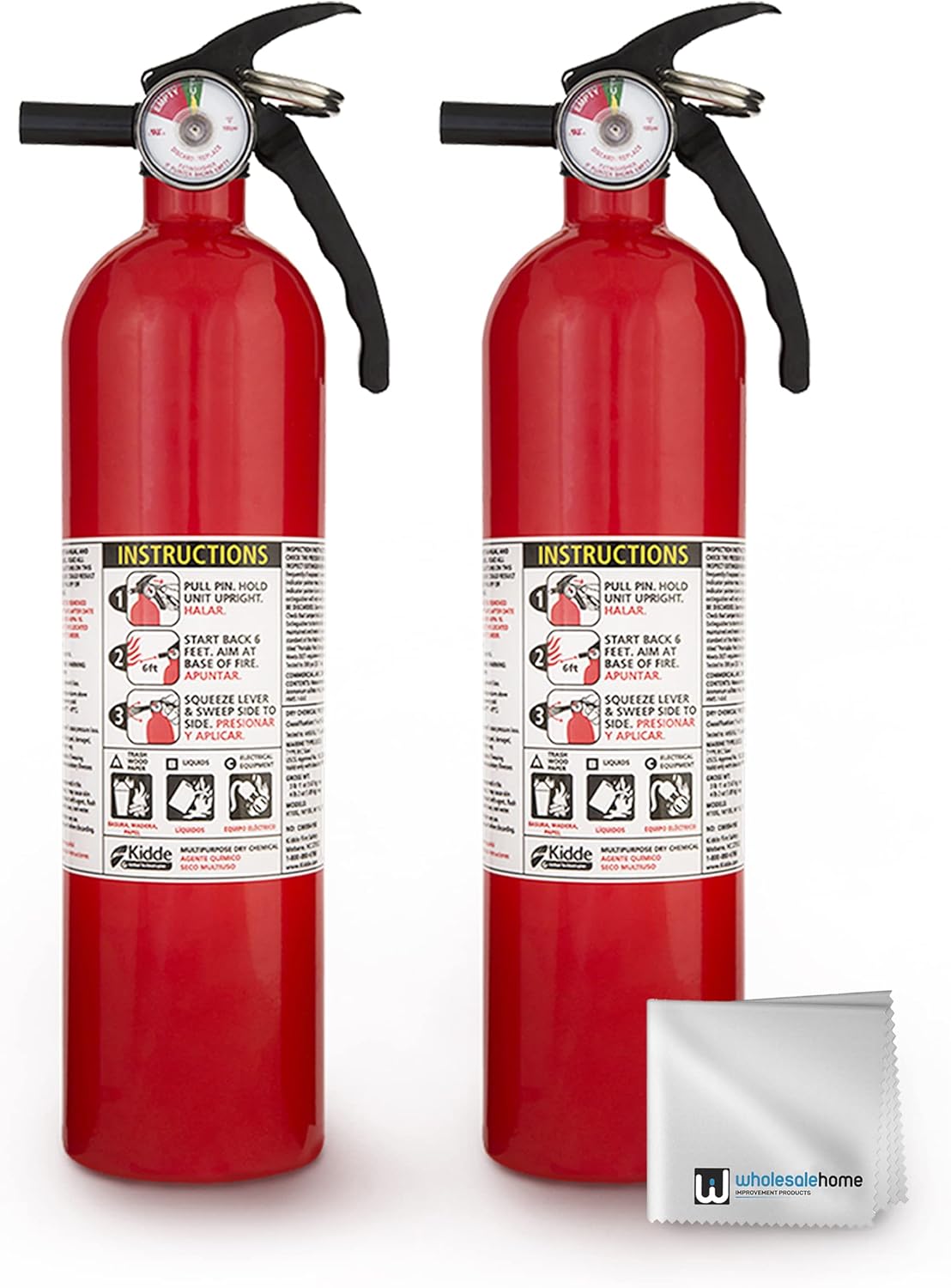 2 Pack Red Multipurpose Fire Extinguishers O926