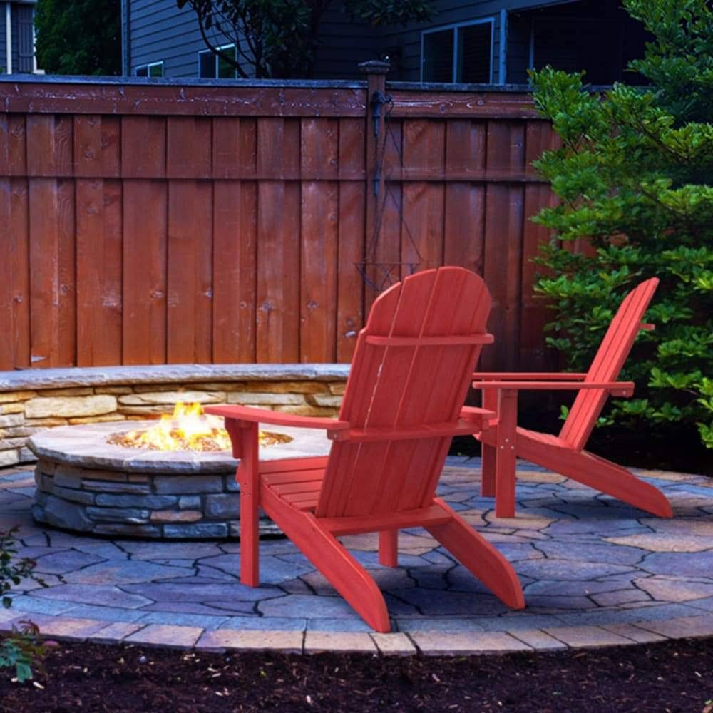 Brown Poly Faux Wood Adirondack Chair J64274