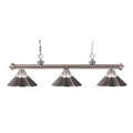 3 Light Brushed Nickel Island Billiard Light C525988