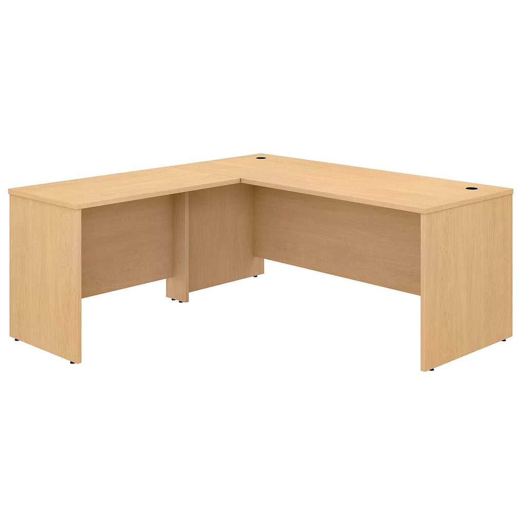 L Shaped Desk with 42W Return, Natural Maple J85952