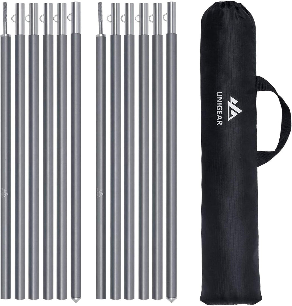 Telescopic Tent Pole Set of 2 Aluminium Adjustable 40 cm - 240 cm G33317