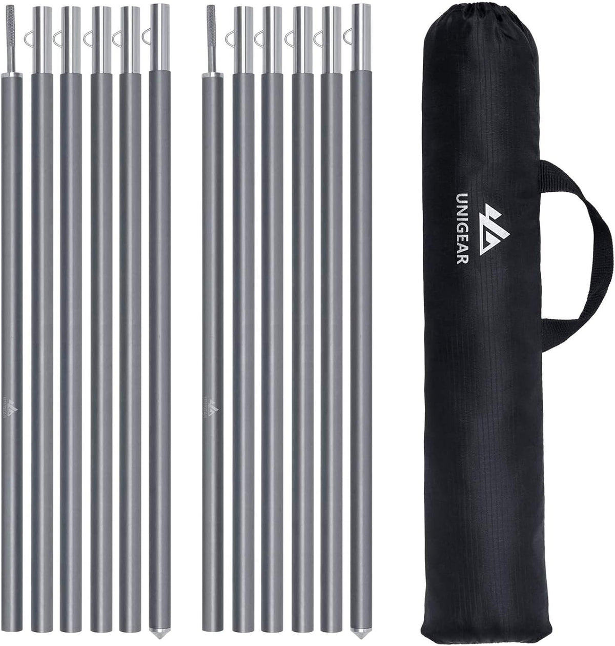 Telescopic Tent Pole Set of 2 Aluminium Adjustable 40 cm - 240 cm G33317