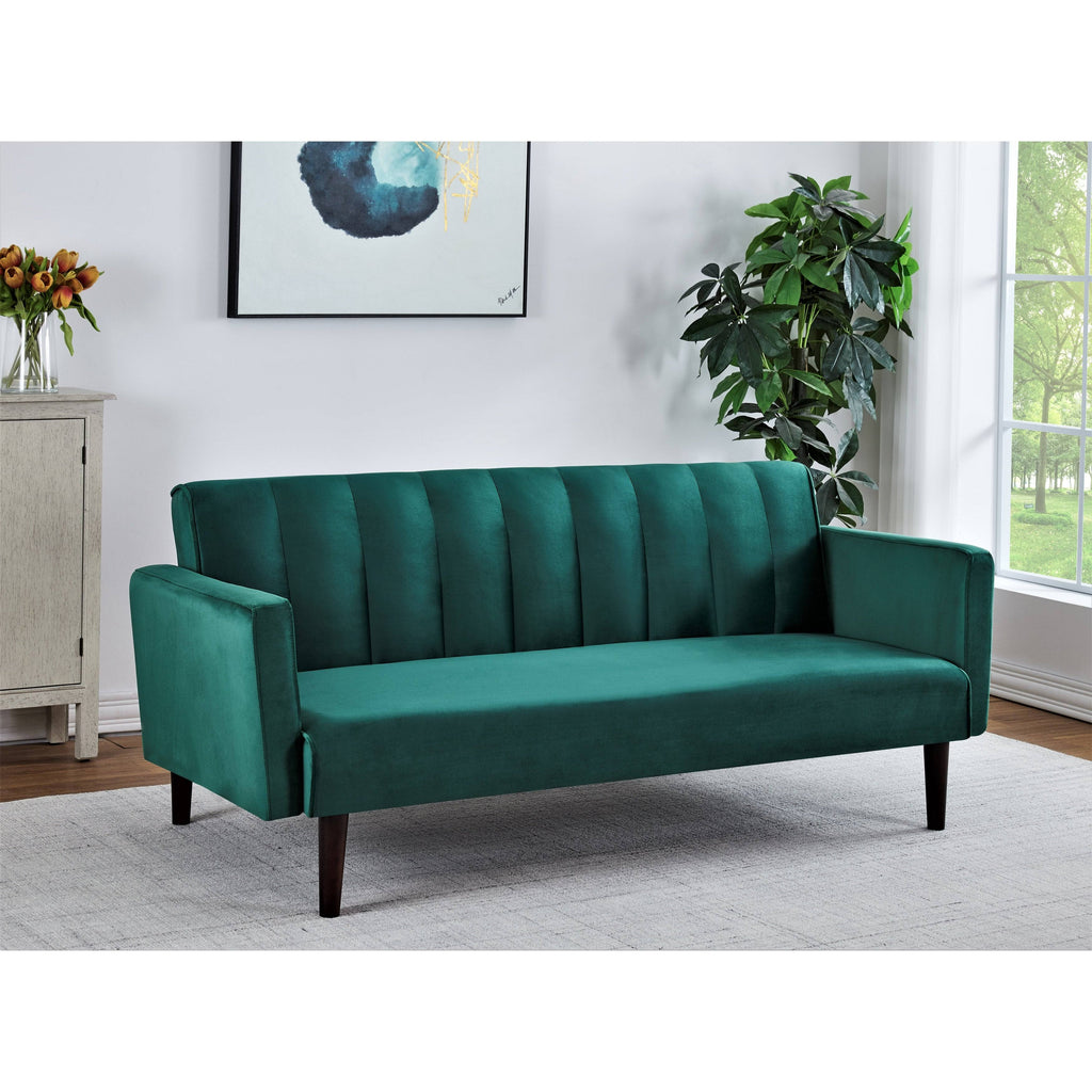 Striped Velvet Sofa Bed Sleeper V123816