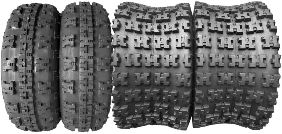 21x7-10 20x10-9 ATV Tires Set of 4 Tubeless All Terrain 4Ply H926492