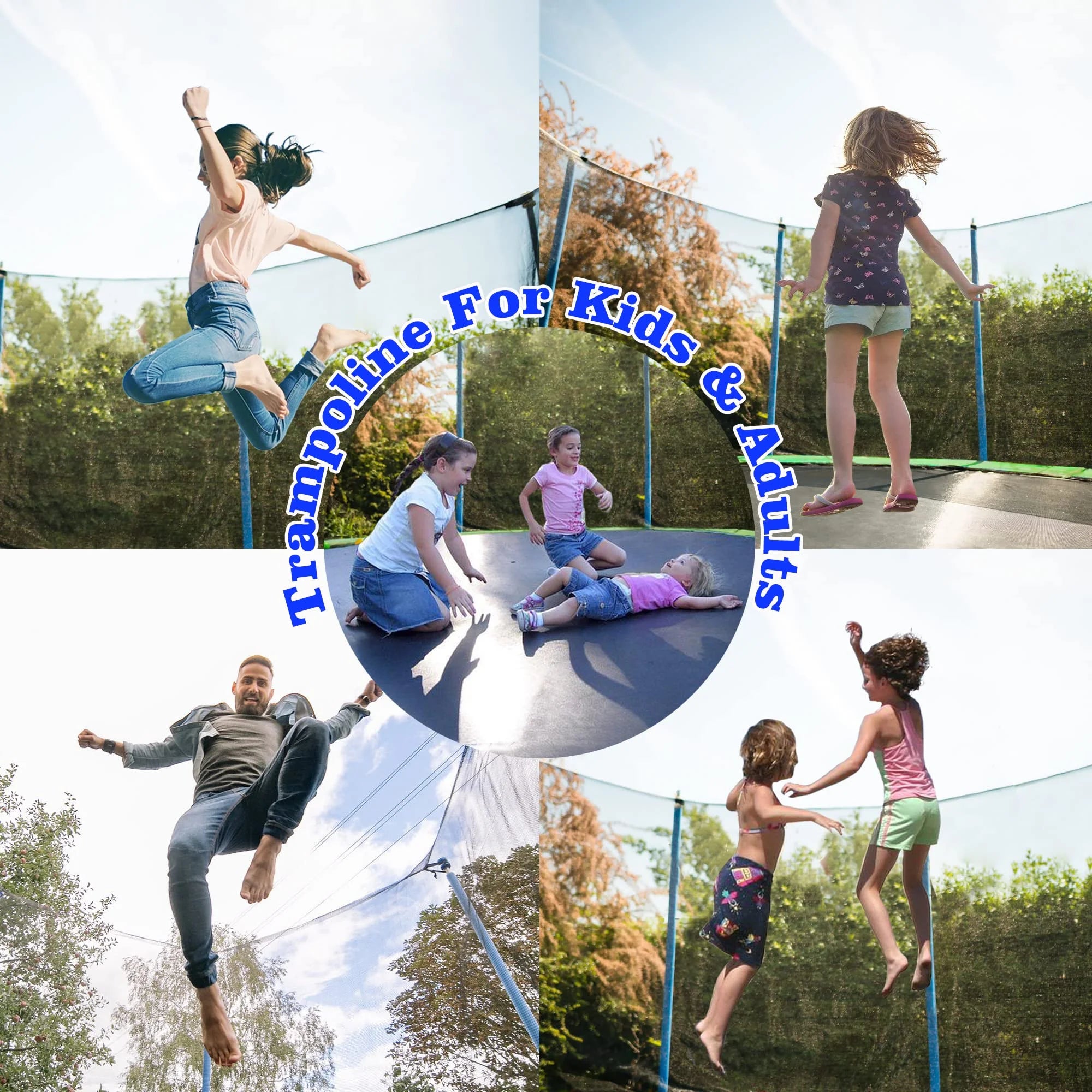 14FT Trampoline with Swing and Slide, 1200LBS Capacity, Outdoor Recreational Trampoline with Basketball Hoop Z9655