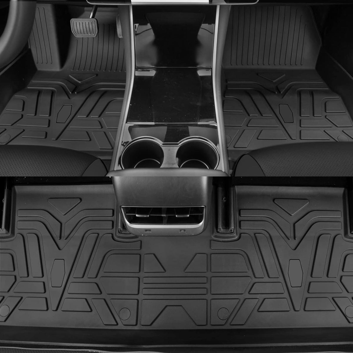 Set of 6 TPE Car Floor Mats for Tesla Model 3 H531