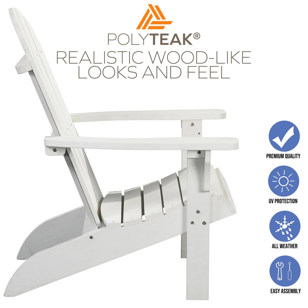 Brown Poly Faux Wood Adirondack Chair J64274