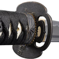 Aluminium Alloy Unsharpened Full Tang Katana with Black Scabbard W8073