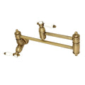 Antique Brass Wall Mount Pot Filler Kitchen Faucet A95253