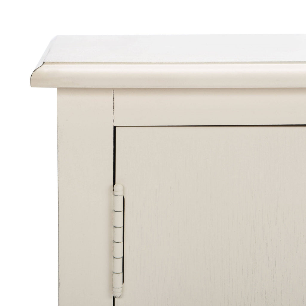 2 Door 1 Shelf Media Stand Distressed White T124