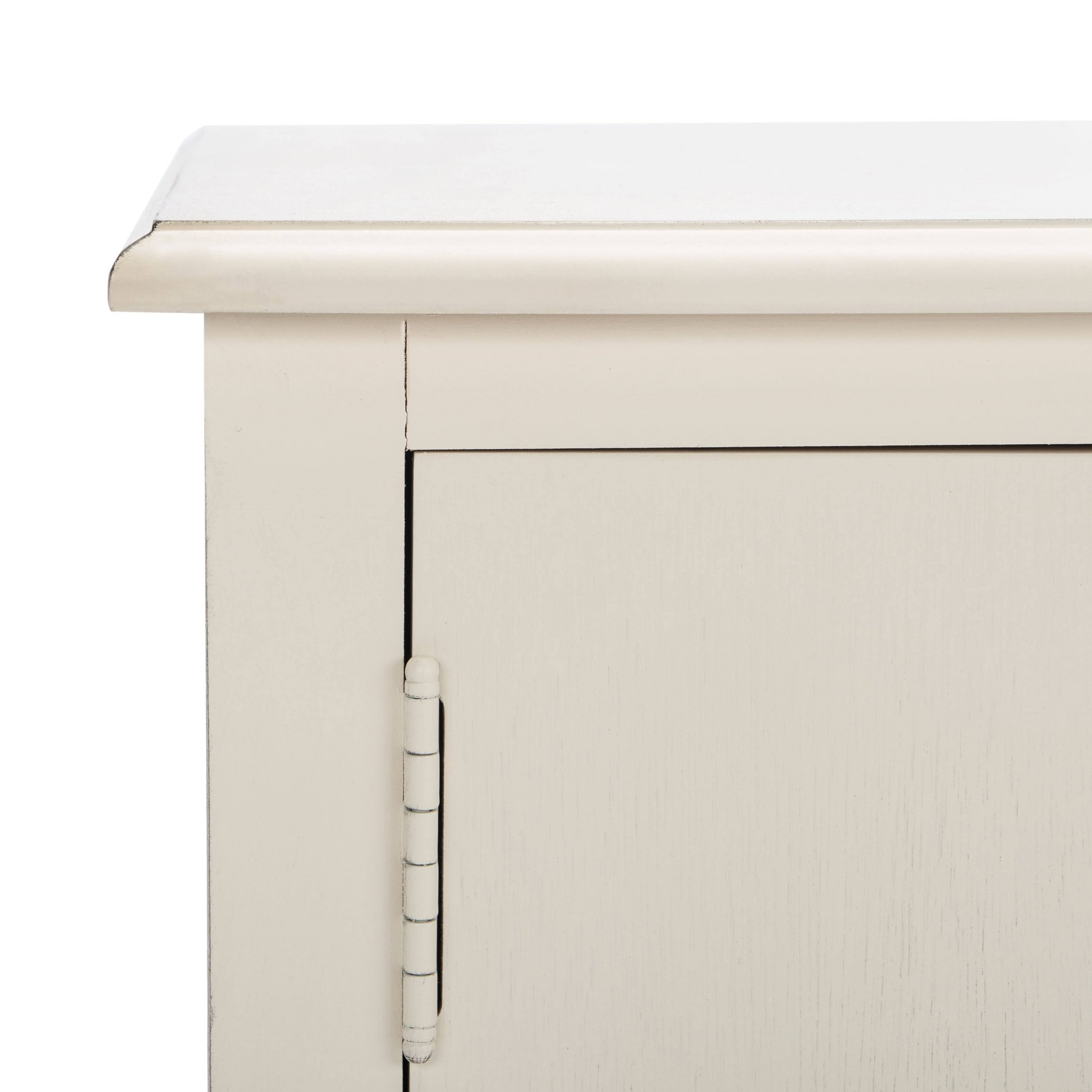 2 Door 1 Shelf Media Stand Distressed White T124