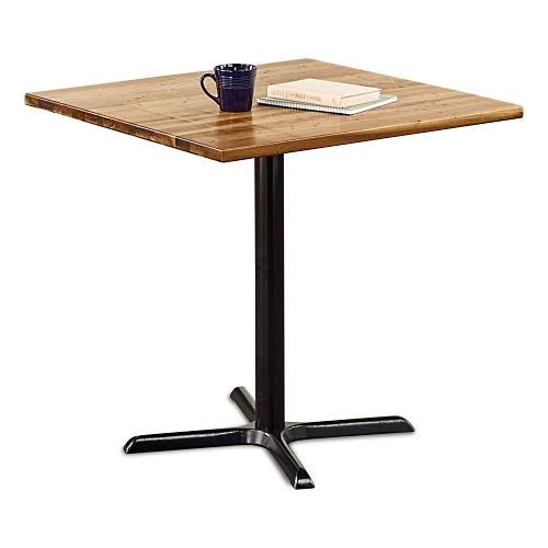 Solid Wood Top Counter Height Table Espresso Black Base R12448