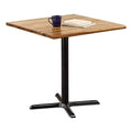 Solid Wood Top Counter Height Table Espresso Black Base R12448