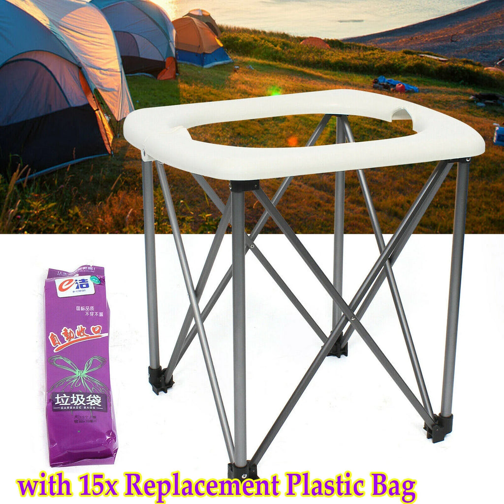 Portable Folding Toilet Commode Seat with Steel Feet R75795