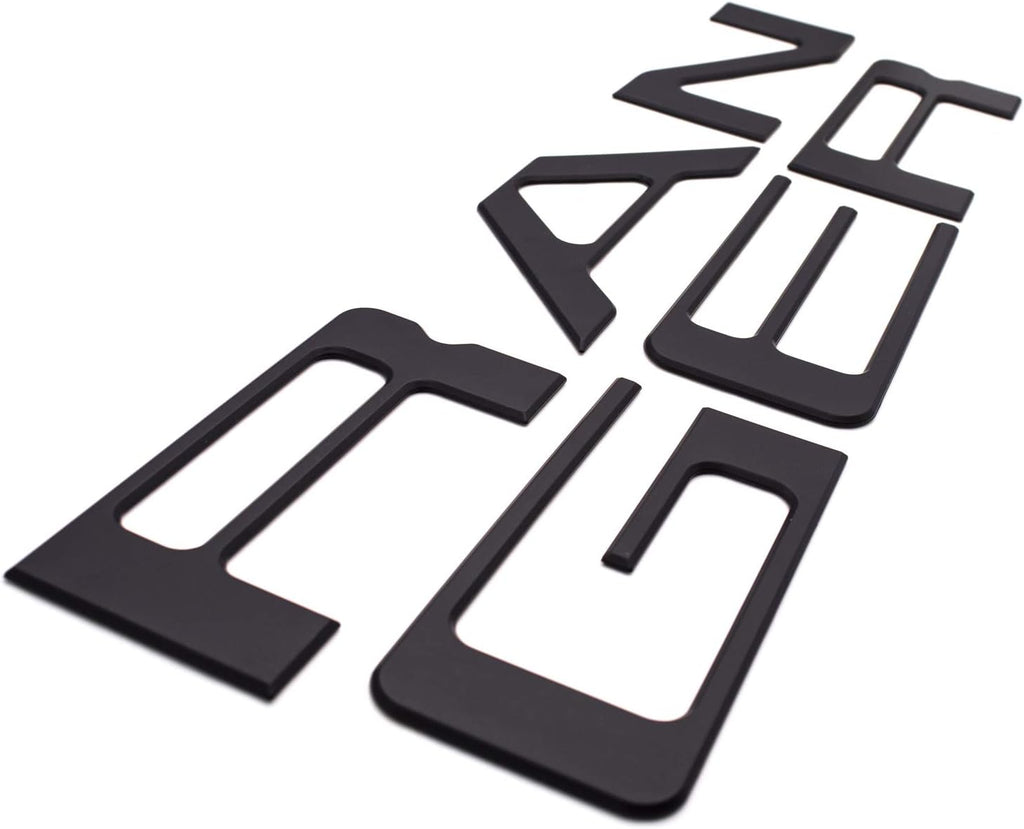 Black with Red Outline Double Layer Tailgate Insert Letters Pack of 2 Y5156