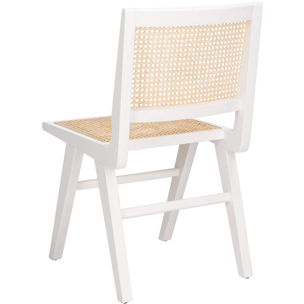 White/Natural Cane Dining Chair (Set of 2) D9076